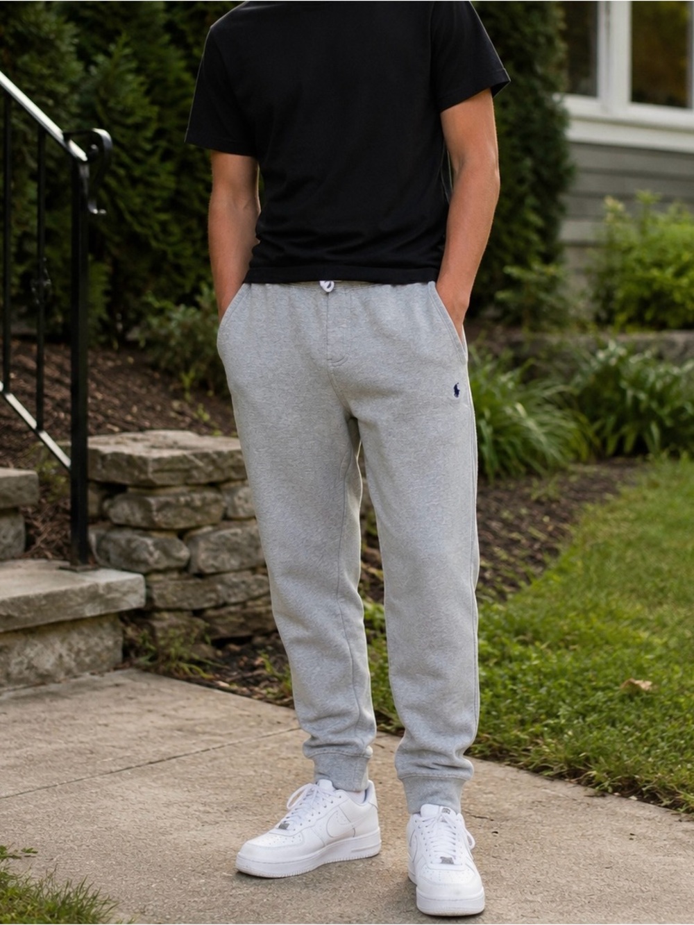 Polo Ralph Lauren Gray Fleece Jogger Sweatpants Youth XL 18-20 Pony Logo